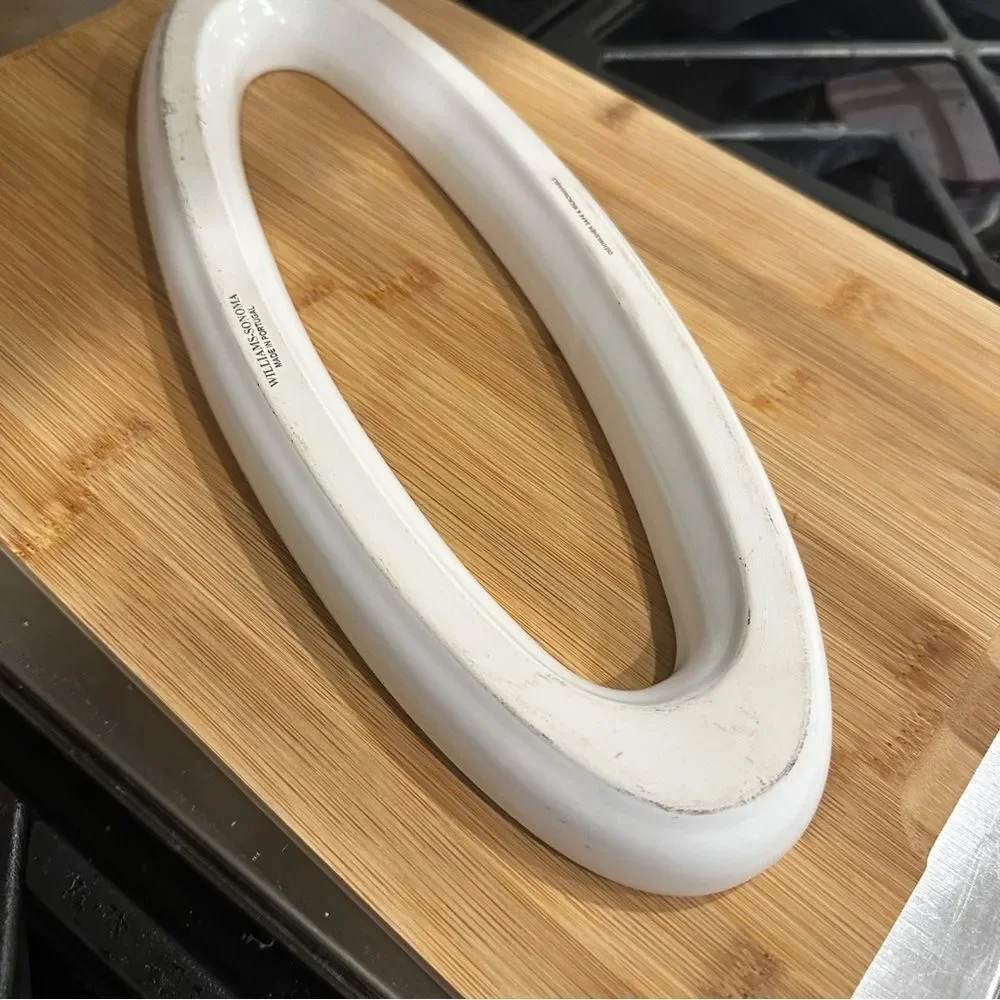 Williams Sonoma | Olive Serving tray Oval White charcuterie board Olives
